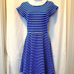 Juniors girls SO blue striped dress